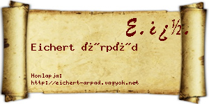 Eichert Árpád névjegykártya